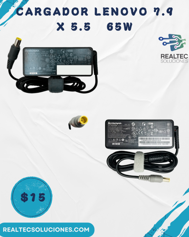 Cargador Lenovo 7.9 X 5.5   65W