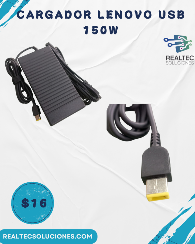 Cargador Lenovo USB 150W